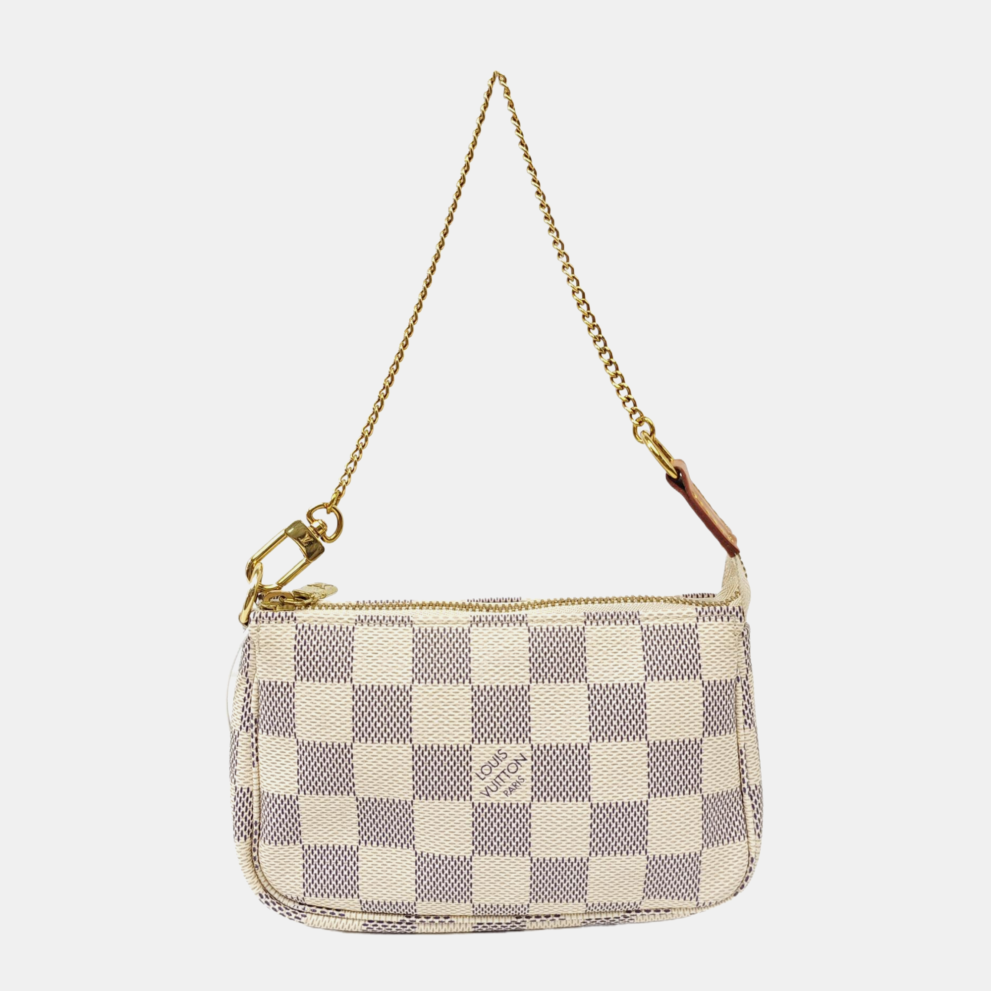 ACCESSOIRES Mini Damier Azur Coated Canvas White