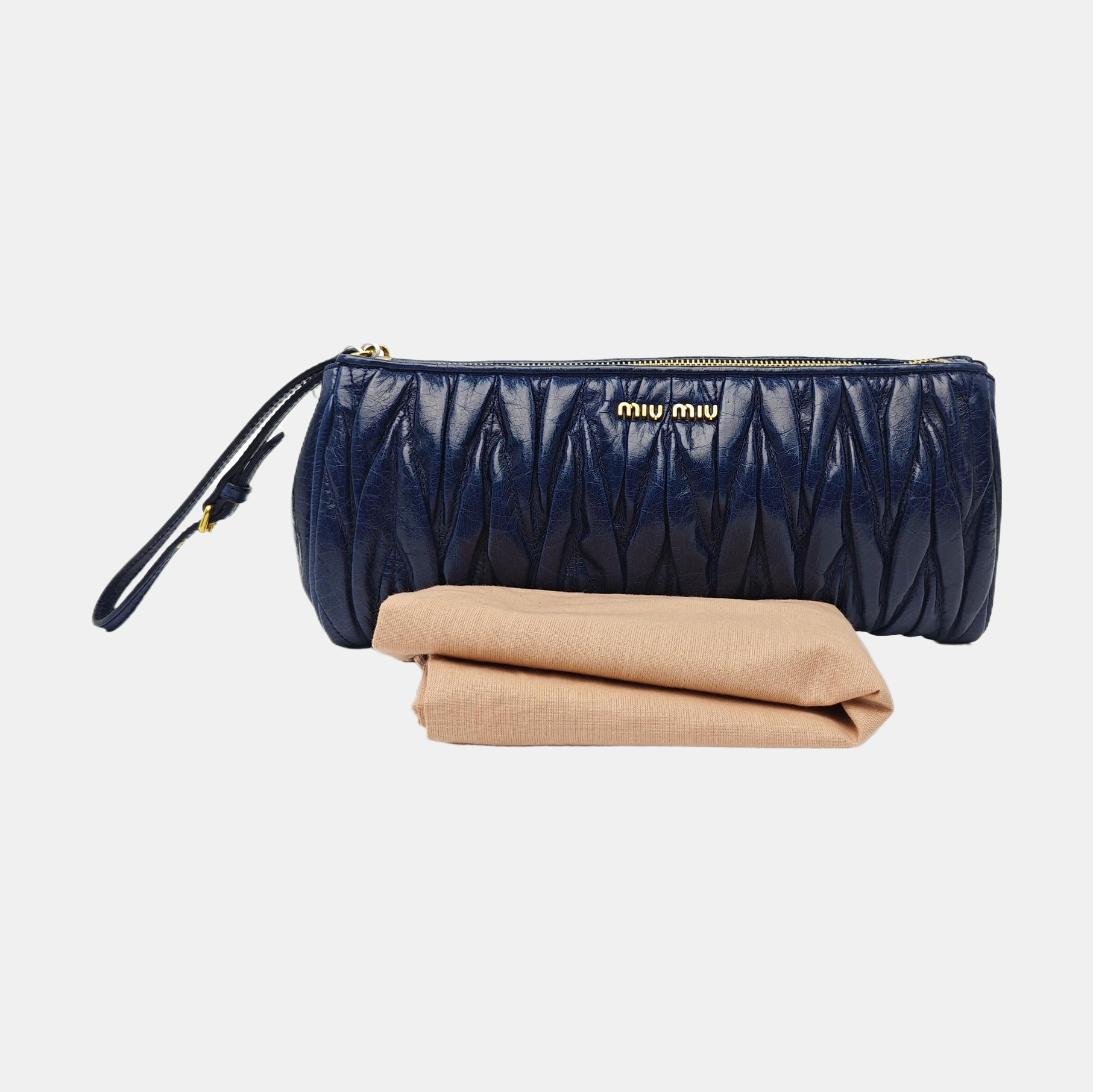 Quilted Lambskin Clutch Blue