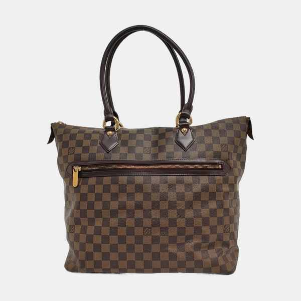 SALEYA Damier Ebene Coated Canvas Brown