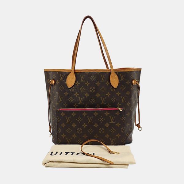 NEVERFULL MM Monogram Coated Canvas Brown