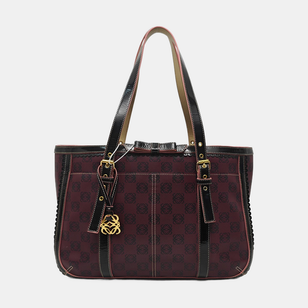 Coated Canvas Tote Bag Red