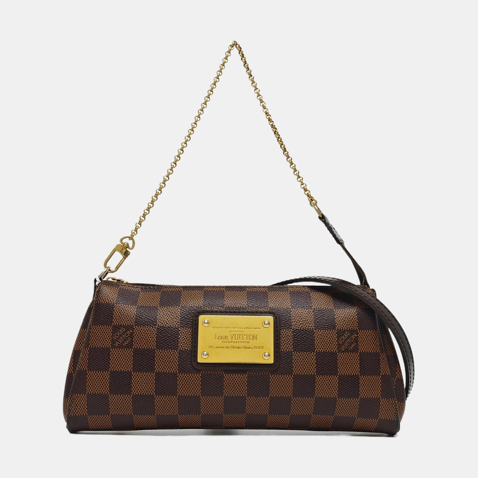 EVA Damier Ebene Coated Canvas Brown