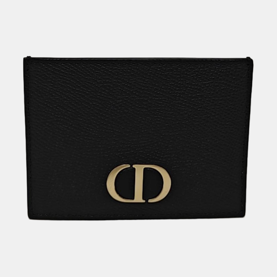 Authenticated pre-owned  30 Montaigne Calfskin Black Card Holder - Card Holder at Looply