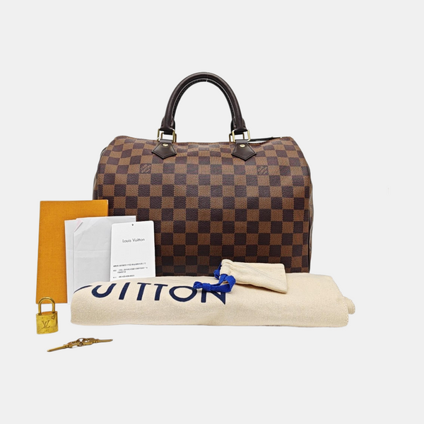 SPEEDY 30 Damier Ebene Coated Canvas Brown