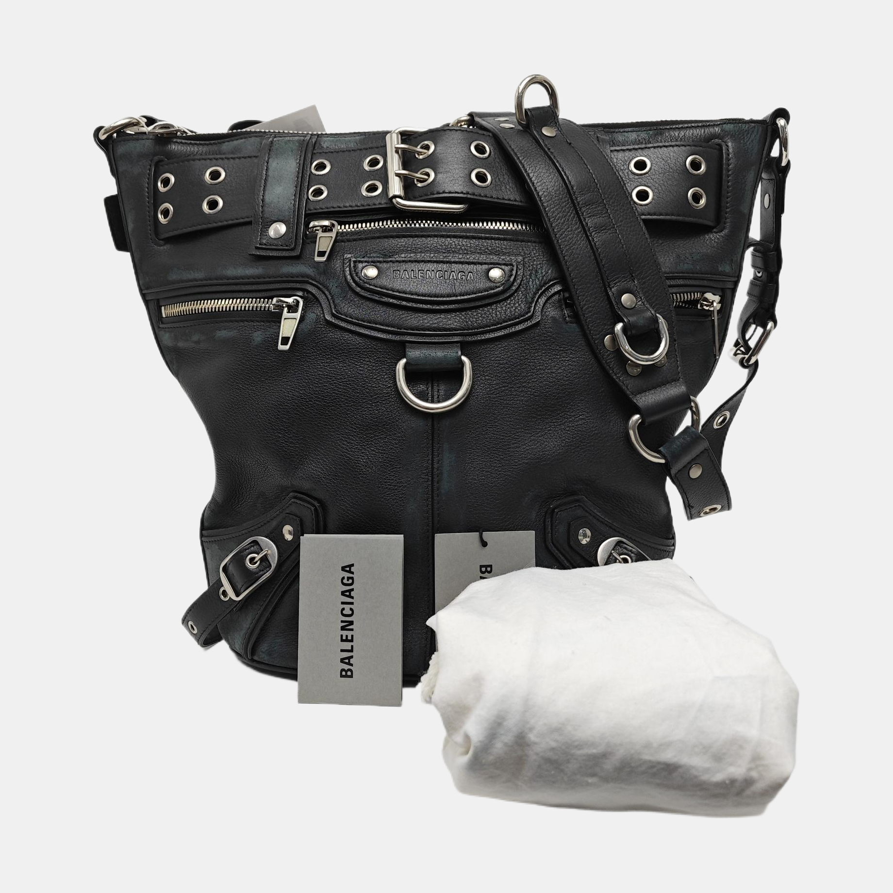 Calfskin Shoulder Bag Black