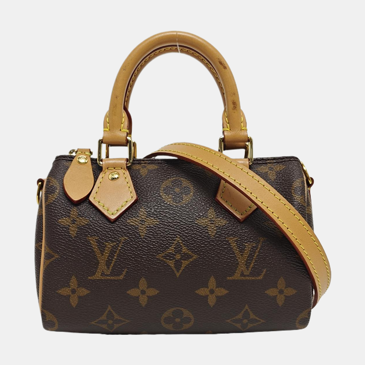 SPEEDY Nano Monogram Coated Canvas Brown