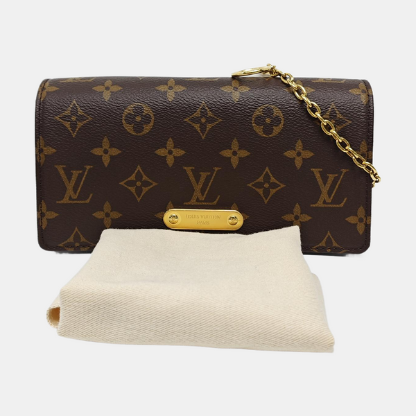 Lily Monogram Coated Canvas Brown