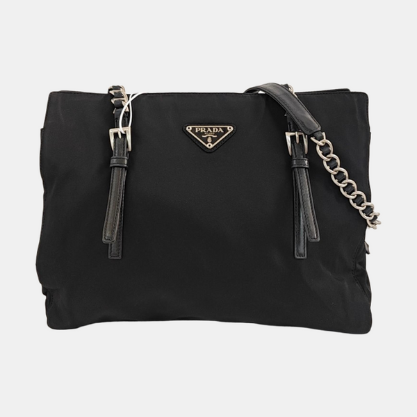 Nylon Shoulder Bag Black