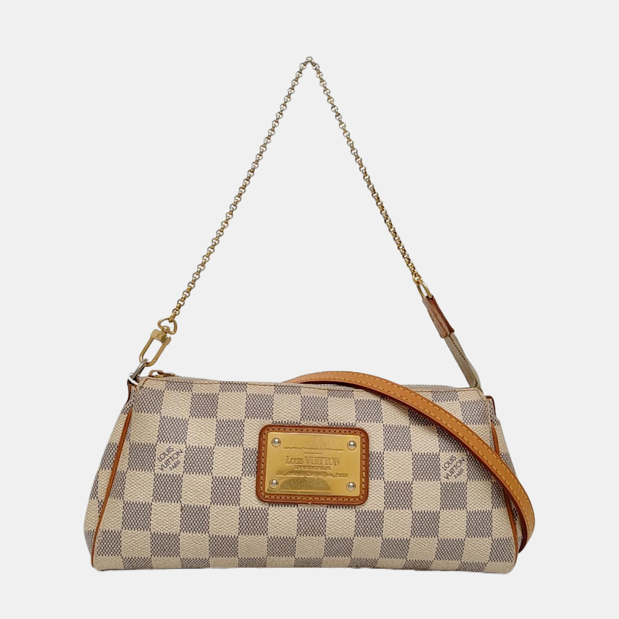 EVA Damier Azur Coated Canvas White