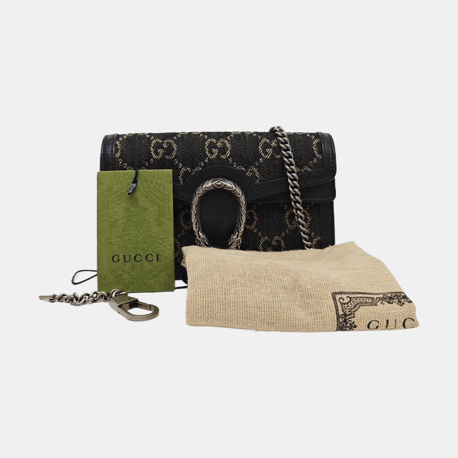 Dionysus Super Mini Monogram Denim Black