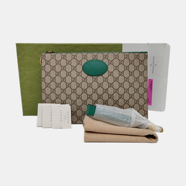GG Supreme Monogram Coated Canvas Black