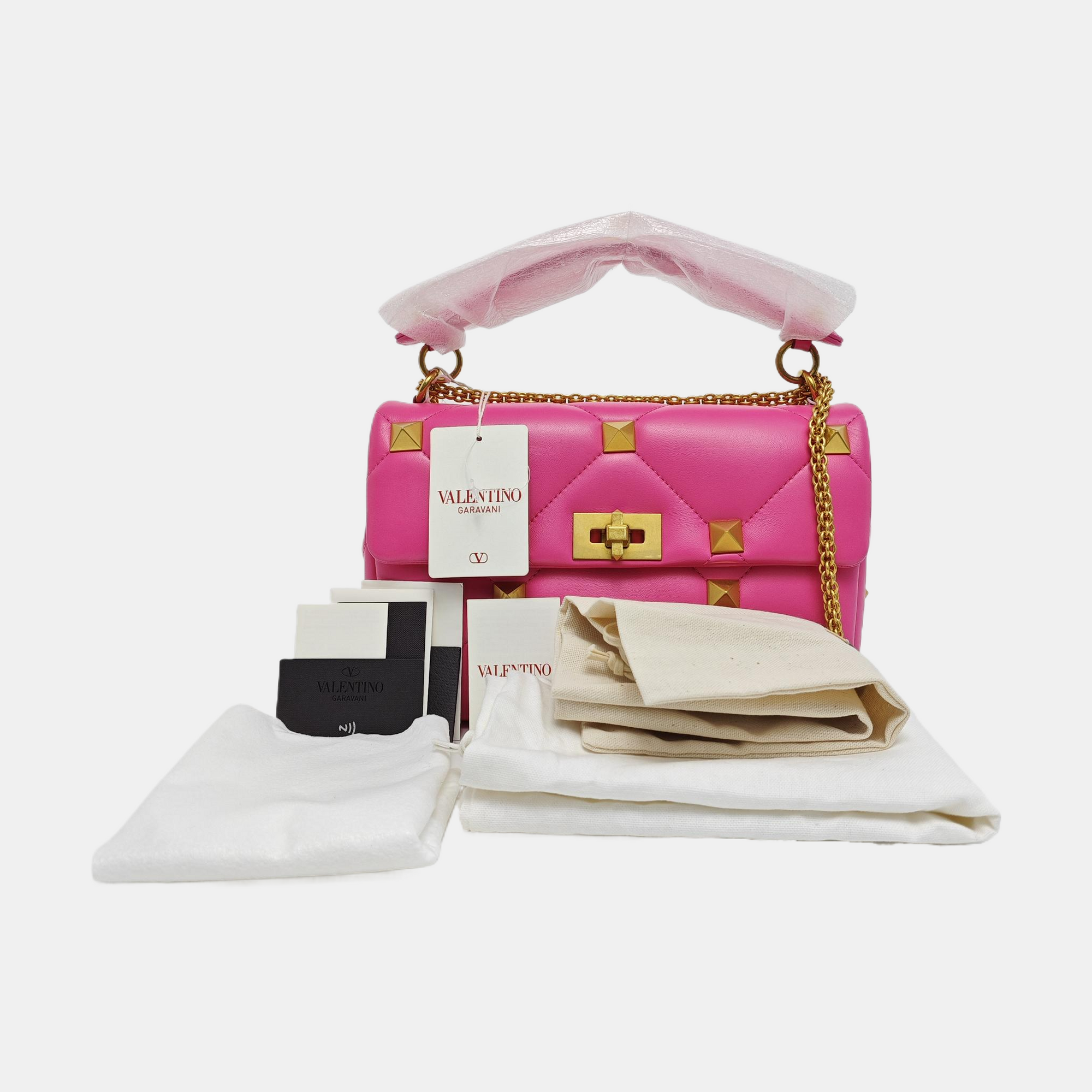 Roman Stud Lambskin Pink