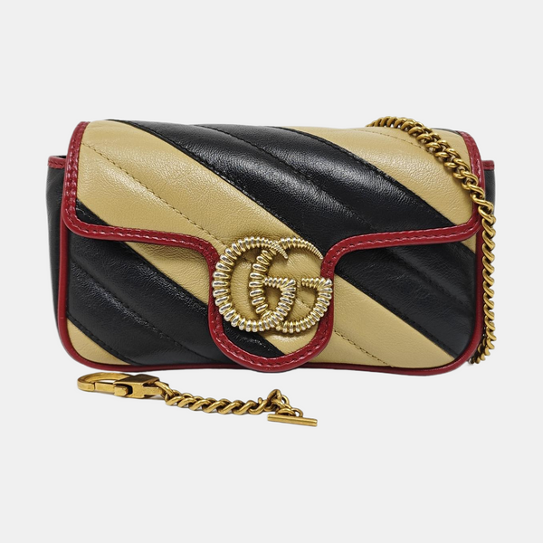 GG Marmont Super Mini Quilted Calfskin Multicolor