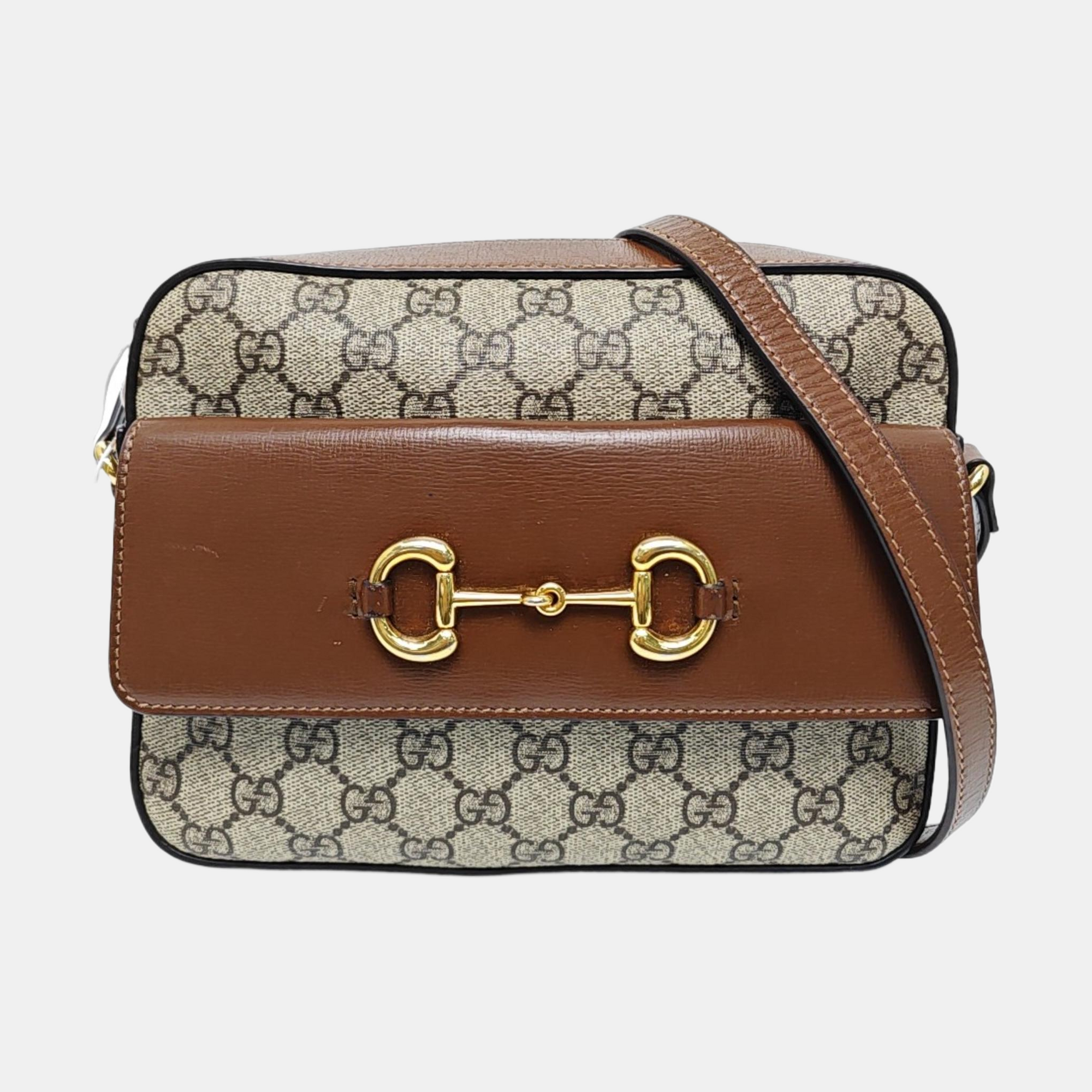Horsebit 1955 Small Coated Canvas Beige