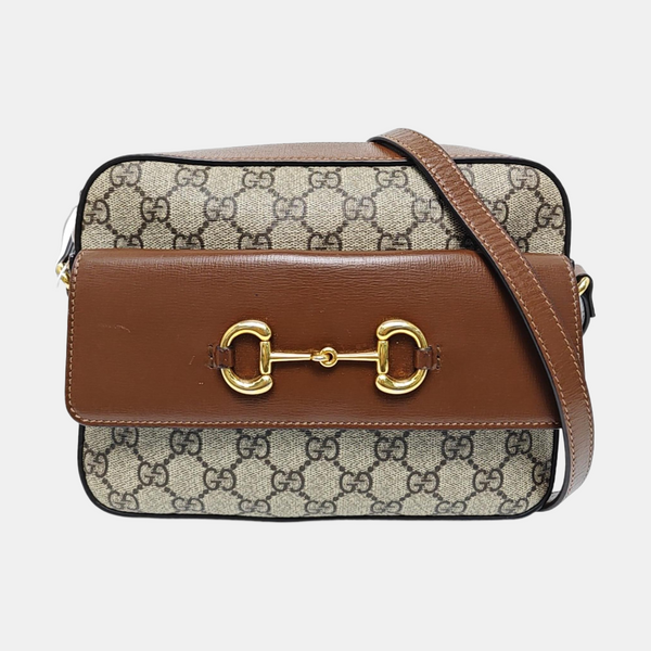 Horsebit 1955 Small Coated Canvas Beige