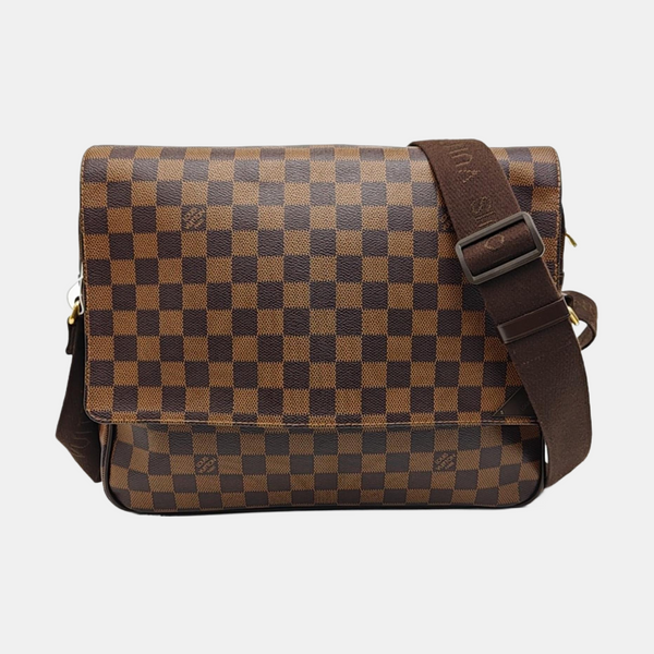 SHELTON MM Damier Ebene Coated Canvas Brown