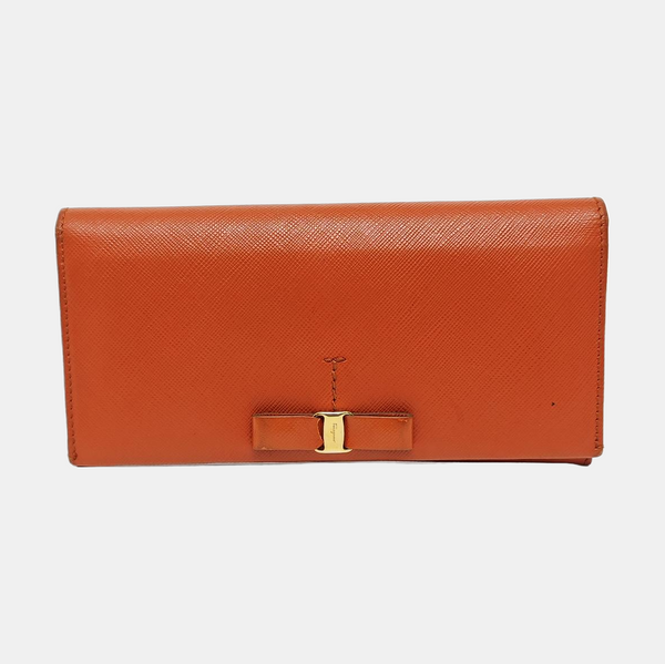 Vara Calfskin Orange Wallet