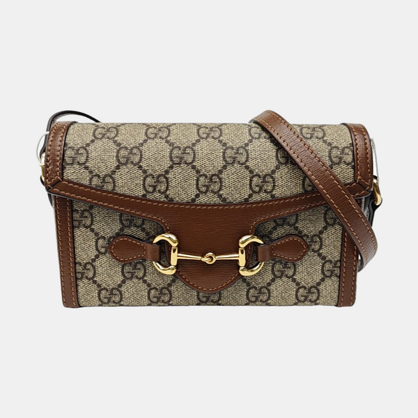 Horsebit 1955 Mini Monogram Coated Canvas Beige