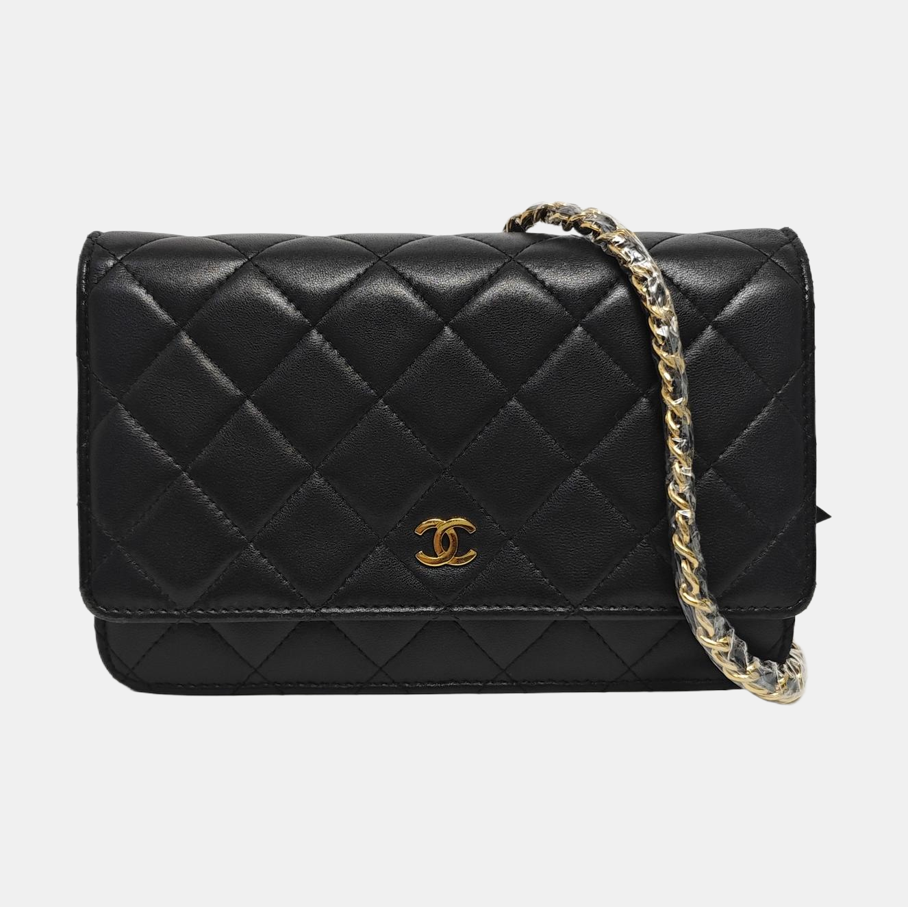 WOC Mini Quilted Lambskin Black