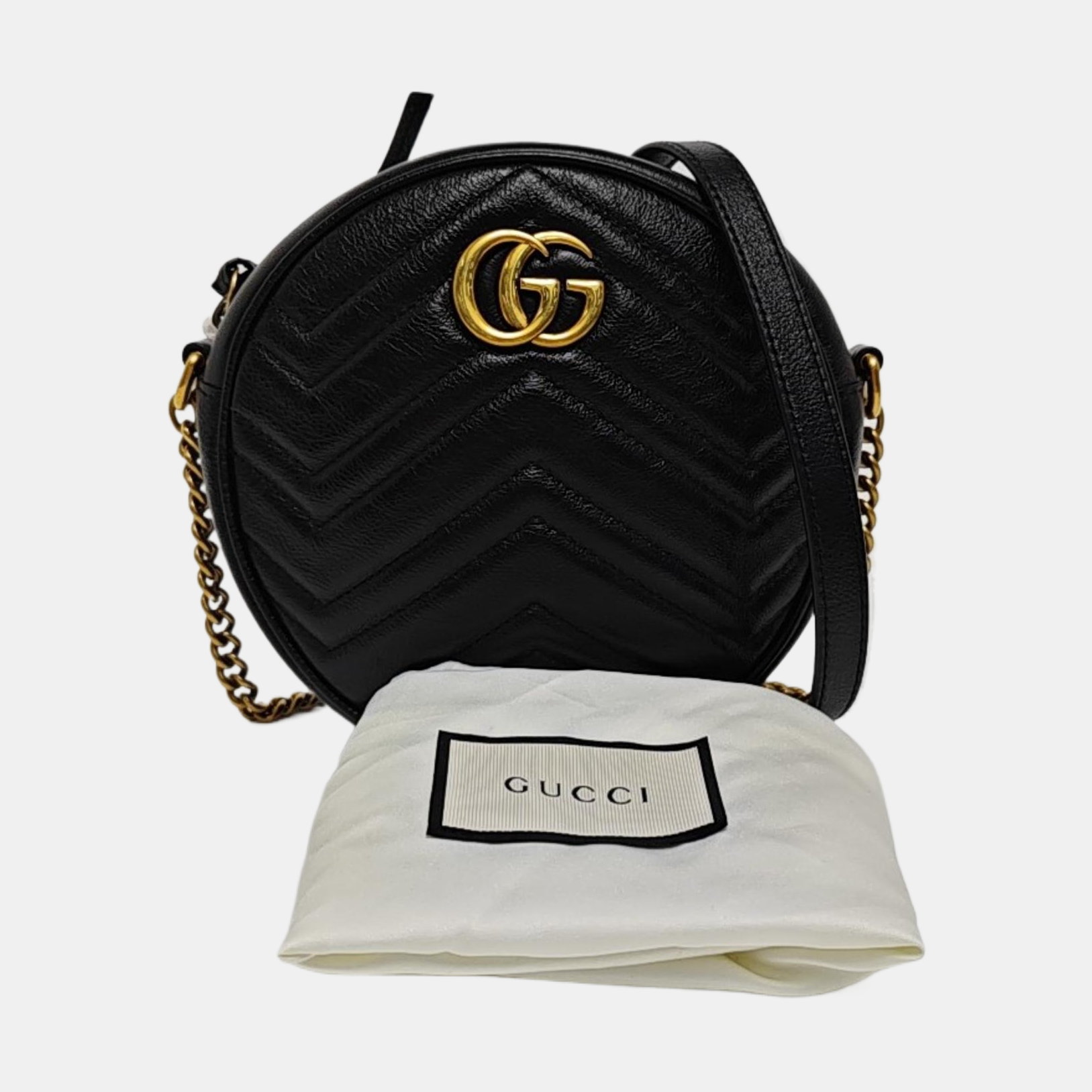 GG Marmont Mini Quilted Calfskin Black