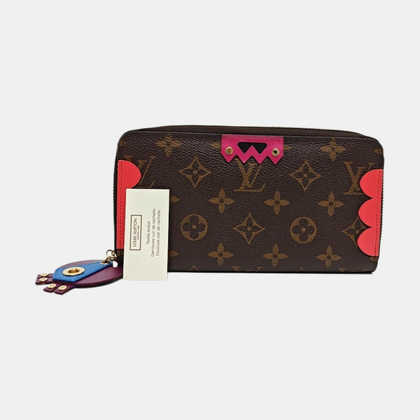 ZIPPY Monogram Coated Canvas Brown Wallet