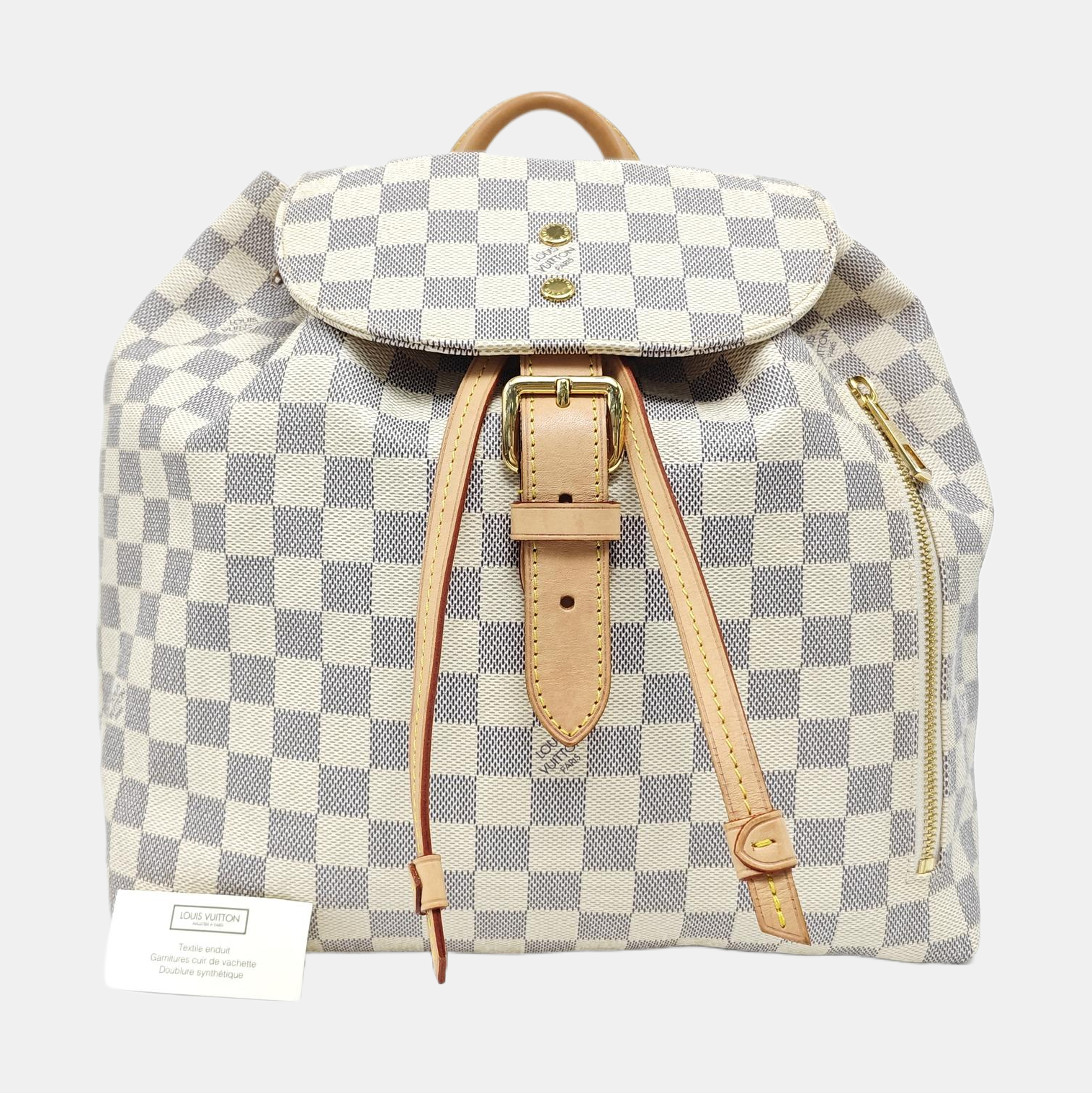 SPERONE Damier Azur Coated Canvas White