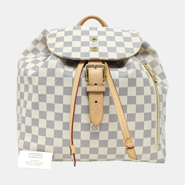 SPERONE Damier Azur Coated Canvas White