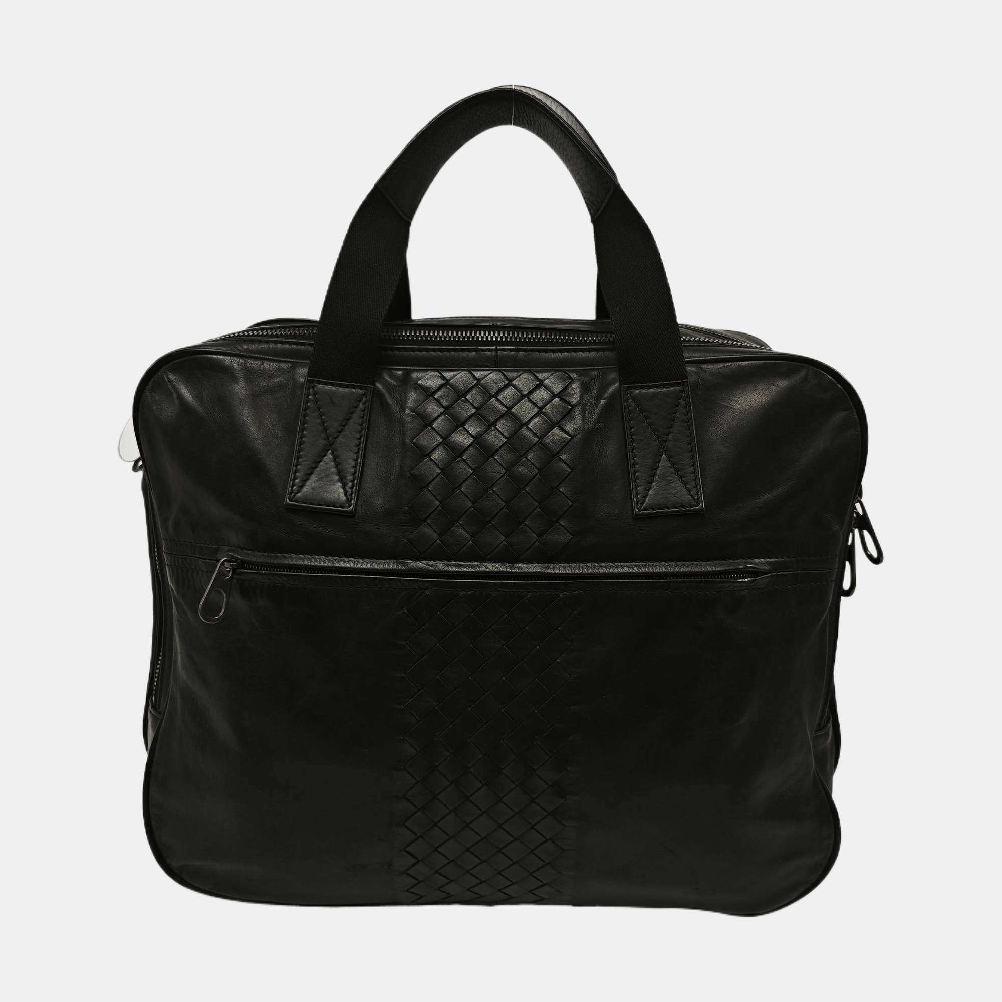 Calfskin Top Handle Bag Black