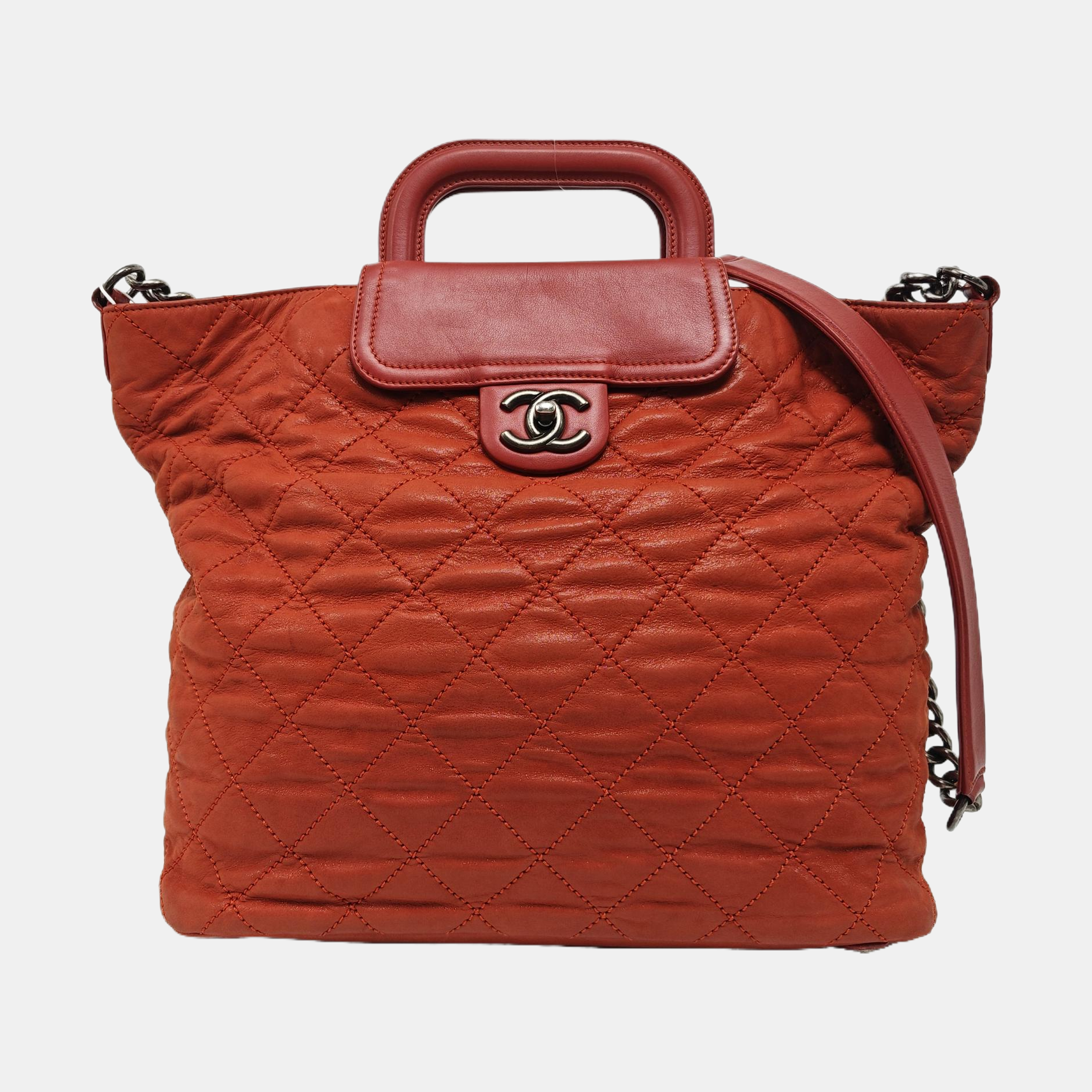 HAMPTONS CC Quilted Calfskin Red
