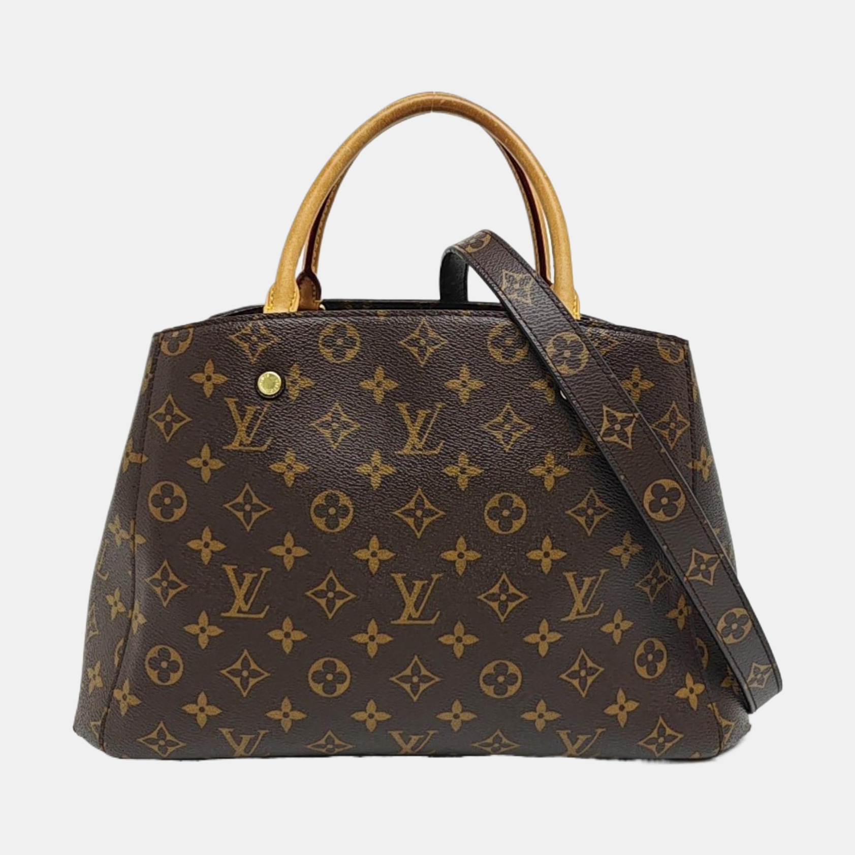 MONTAIGNE Monogram Coated Canvas Brown