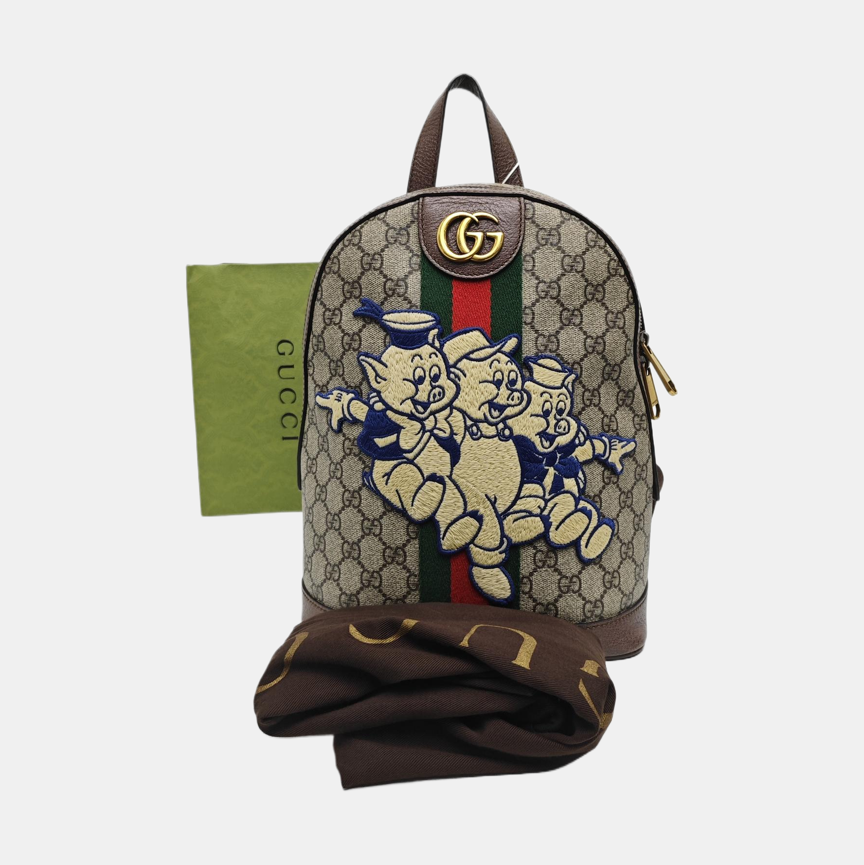 Disney X Gucci Small Monogram Coated Canvas Beige