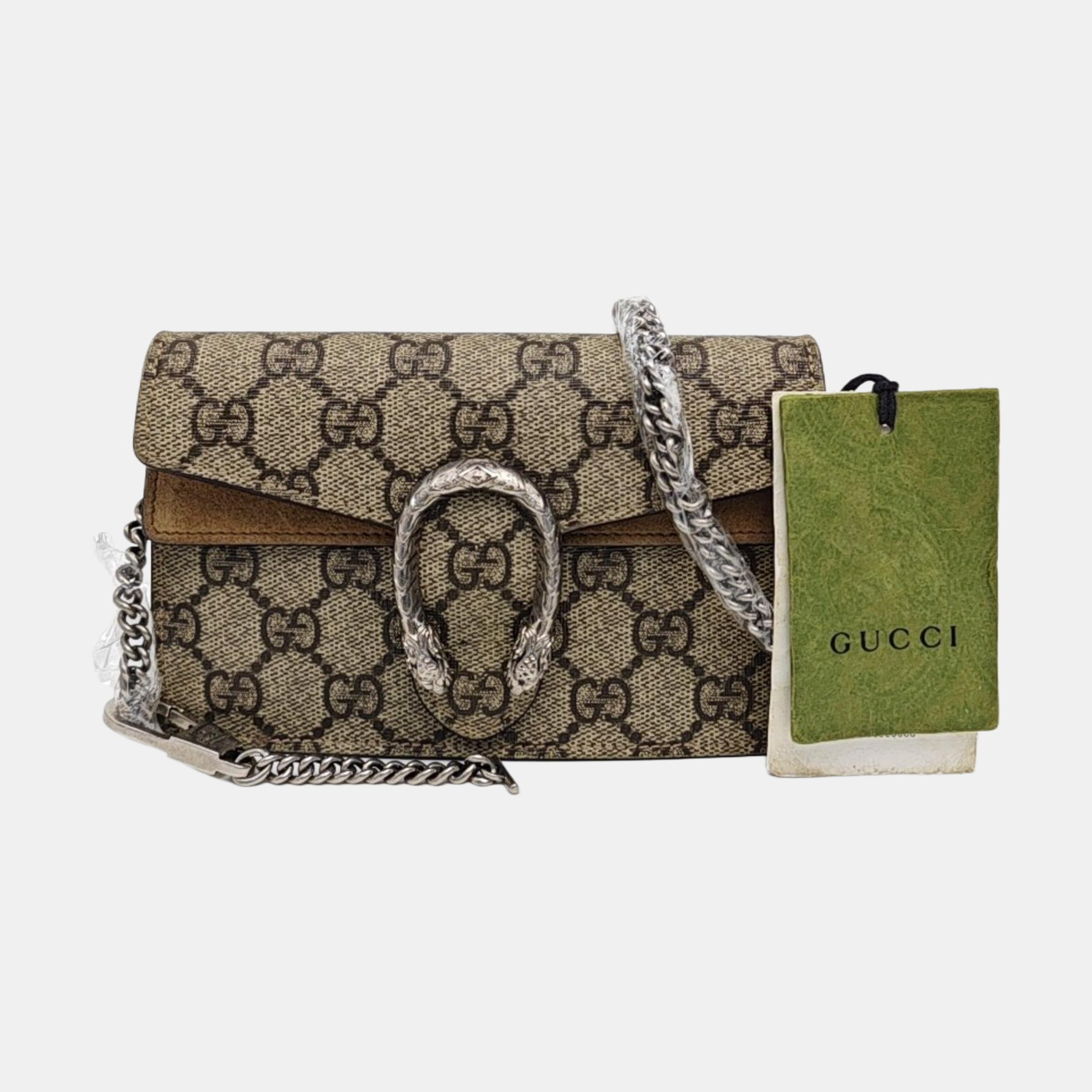 Dionysus Super Mini Monogram Coated Canvas Beige