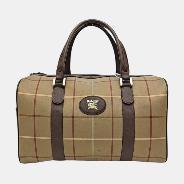 Canvas Top Handle Bag Brown