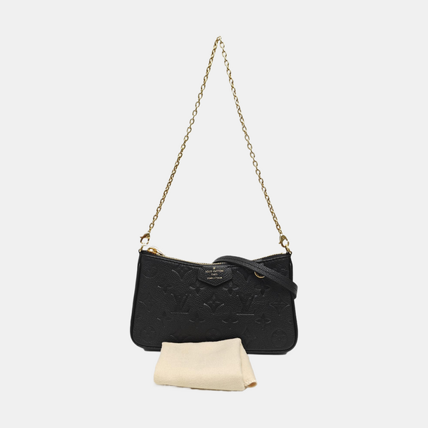 EASY POUCH ON STRAP Monogram Calfskin Black