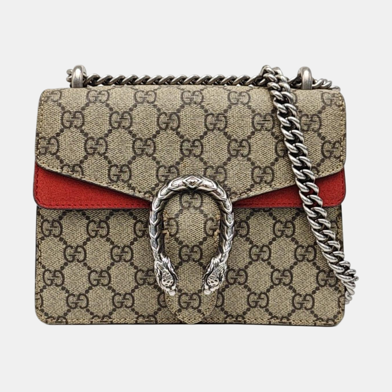 Dionysus Mini Monogram Coated Canvas Beige
