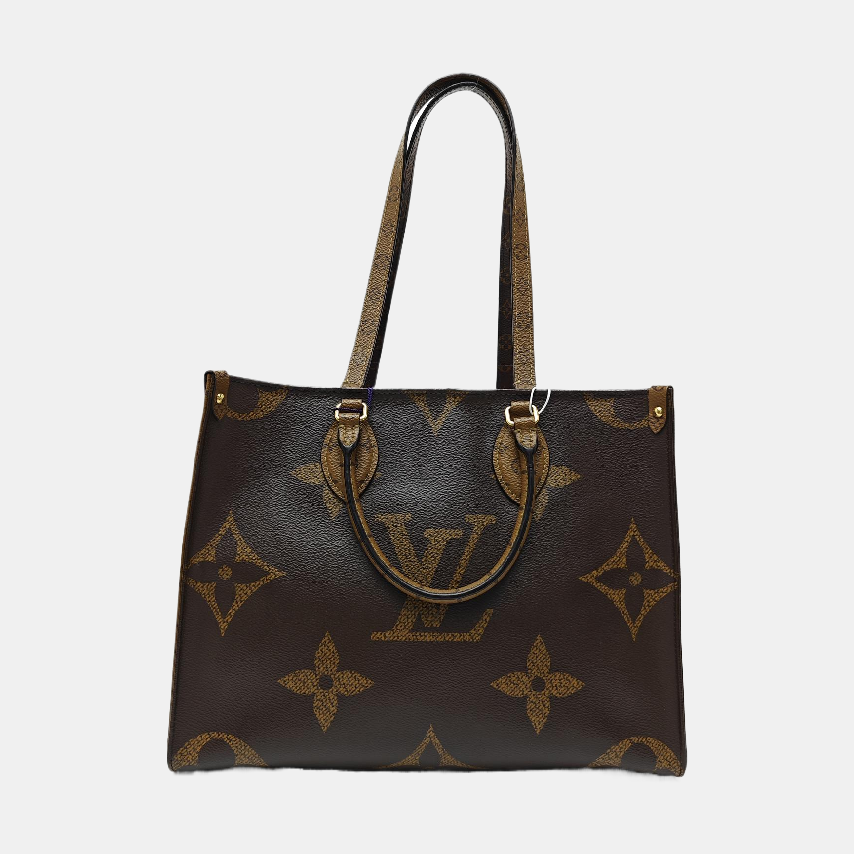 ONTHEGO MM Monogram Coated Canvas Brown