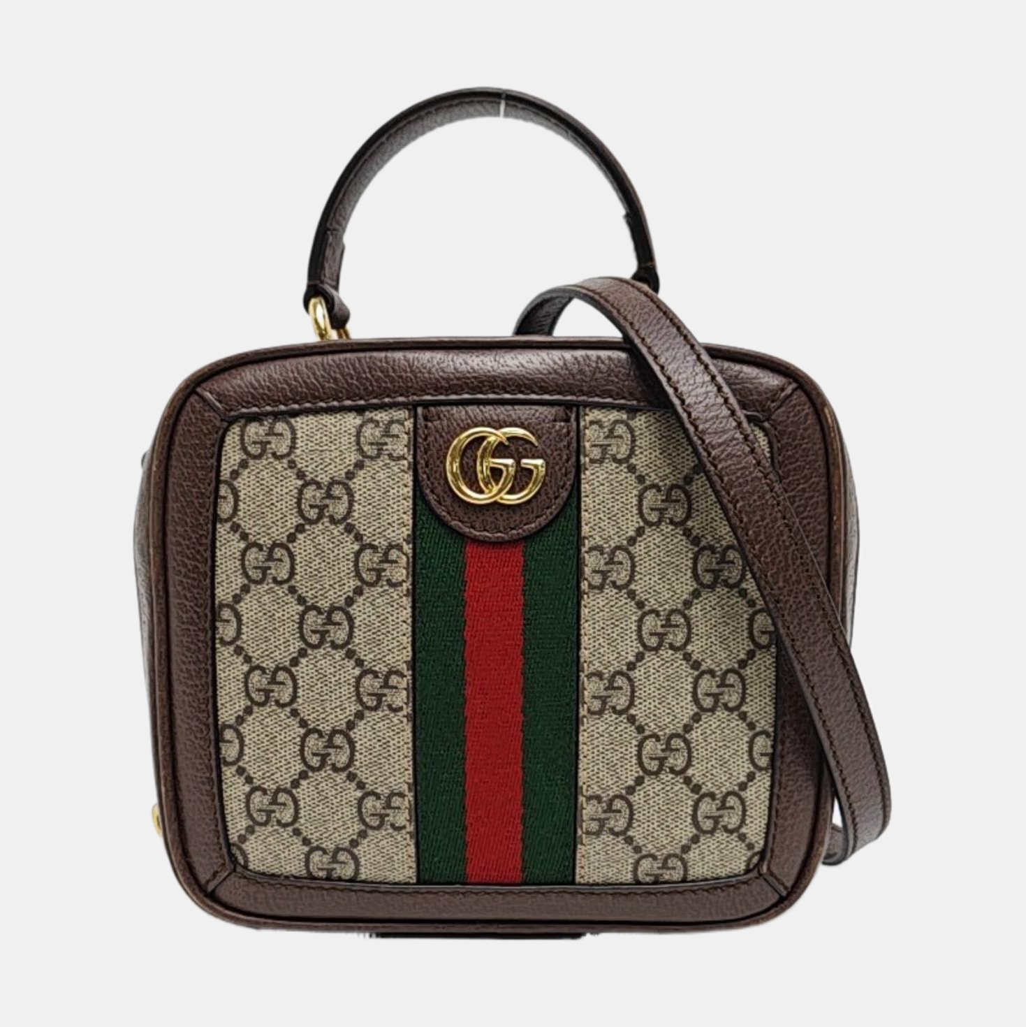 Ophidia Mini Monogram Coated Canvas Beige