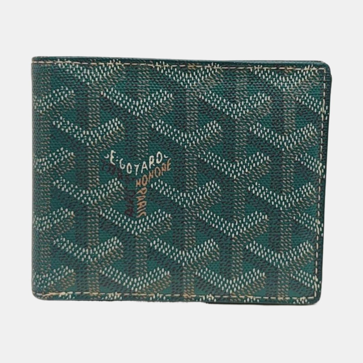Saint-Marc Coated Canvas Green Wallet
