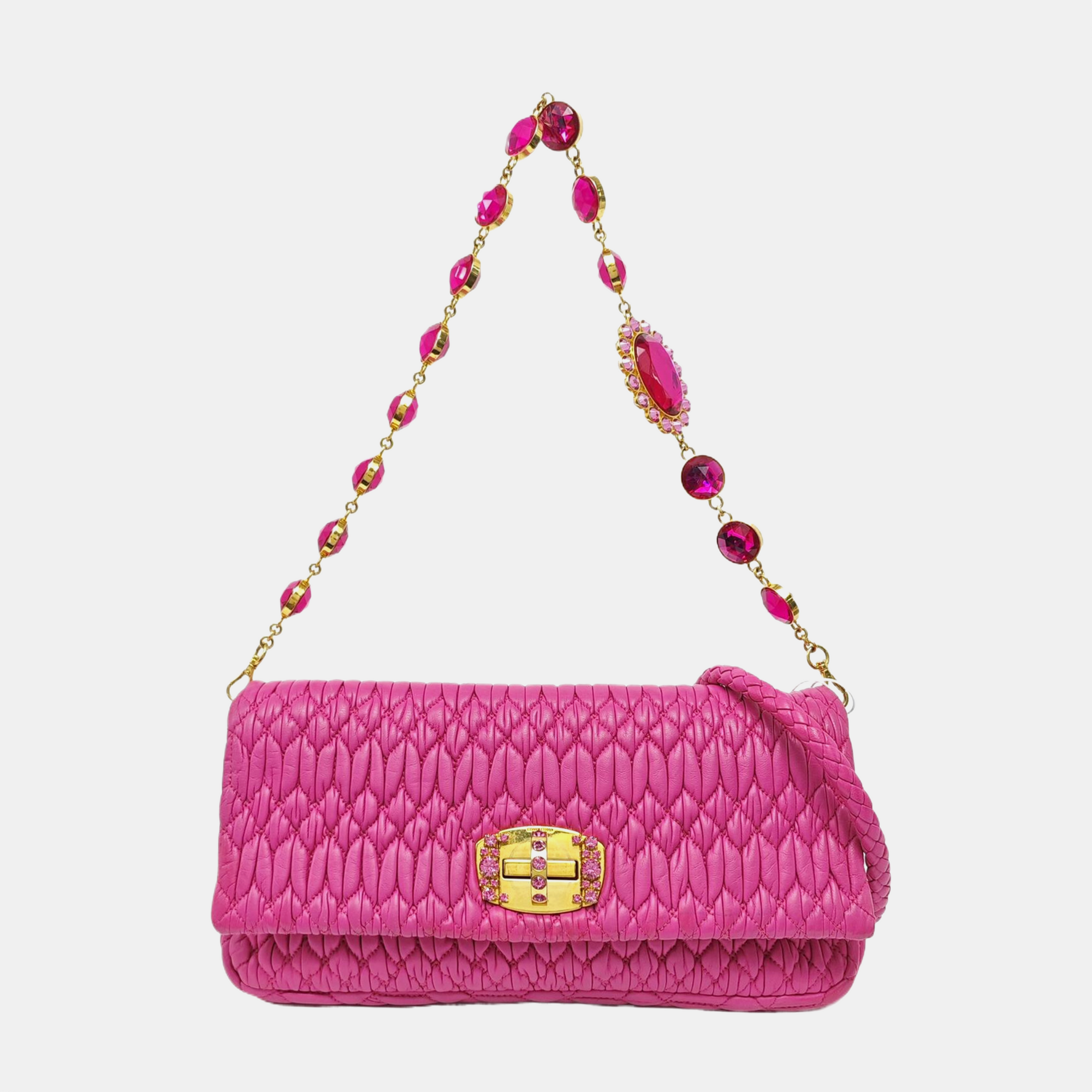 Crystal Quilted Lambskin Red