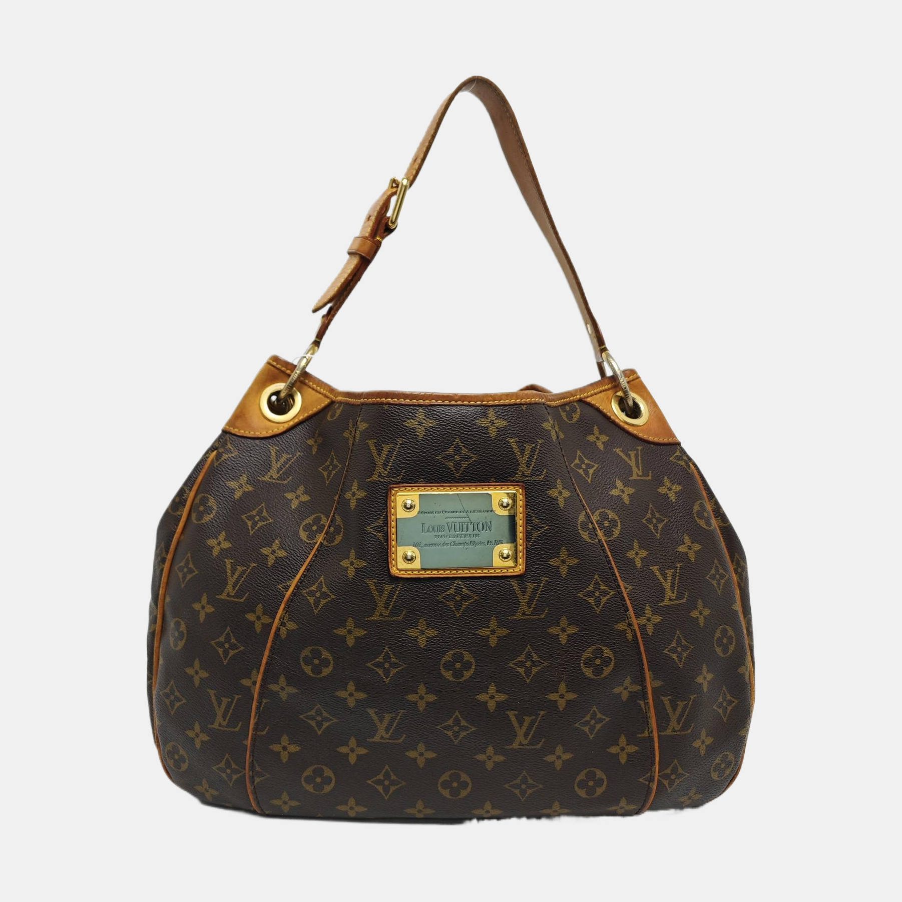 GALLIERA Monogram Coated Canvas Brown