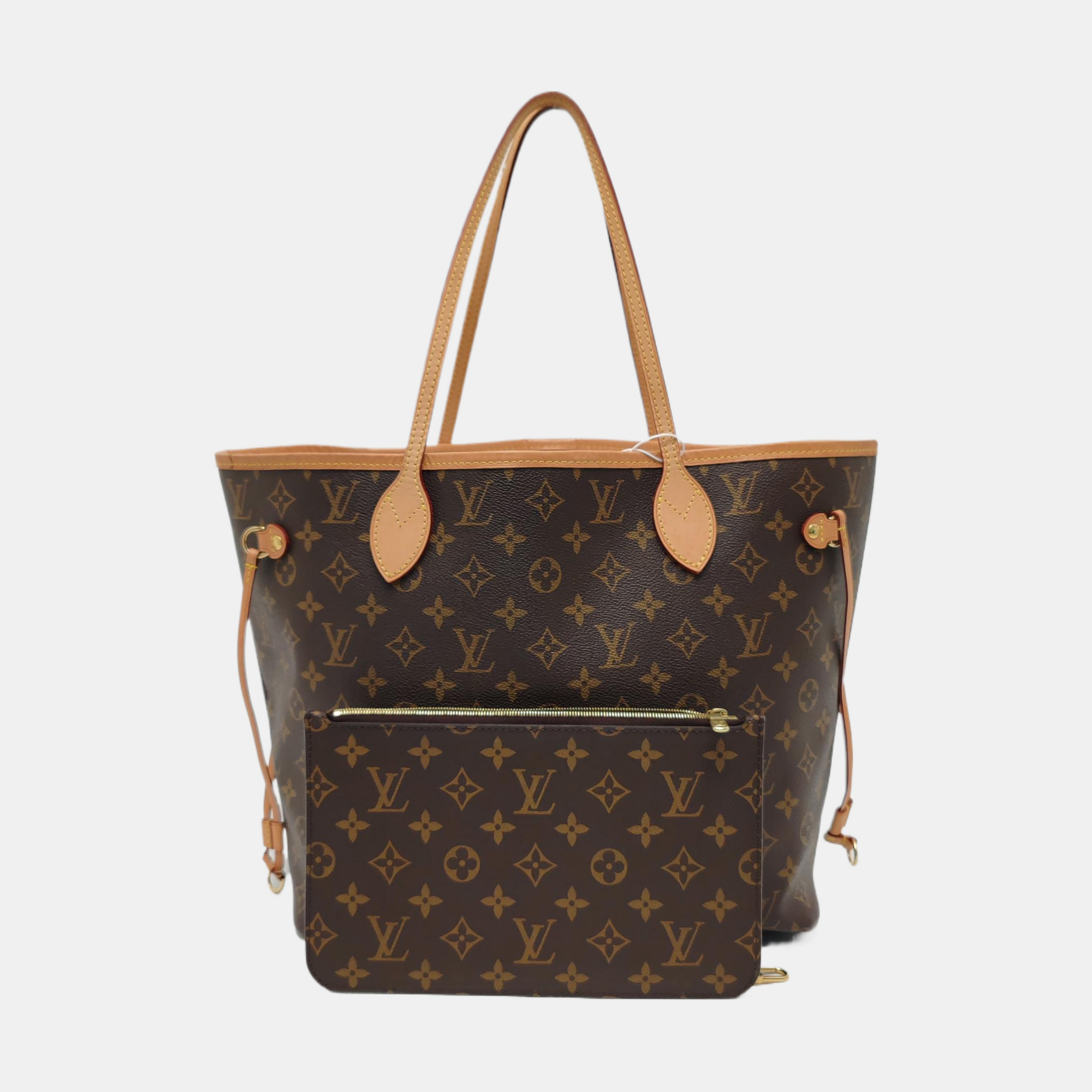 NEVERFULL MM Monogram Coated Canvas Brown