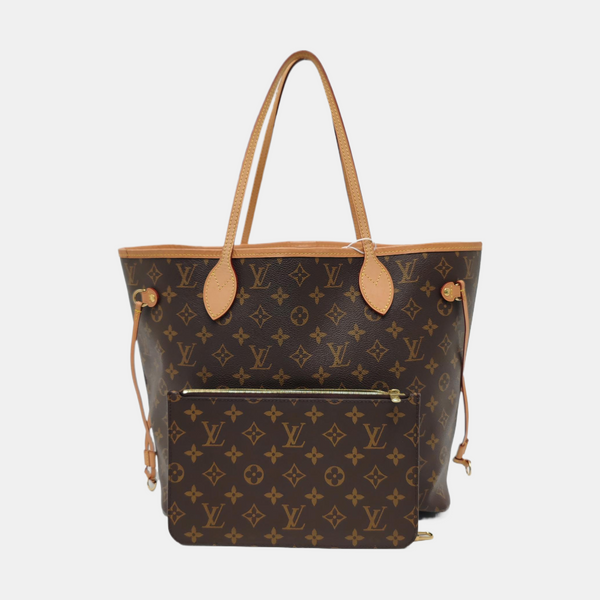 NEVERFULL MM Monogram Coated Canvas Brown