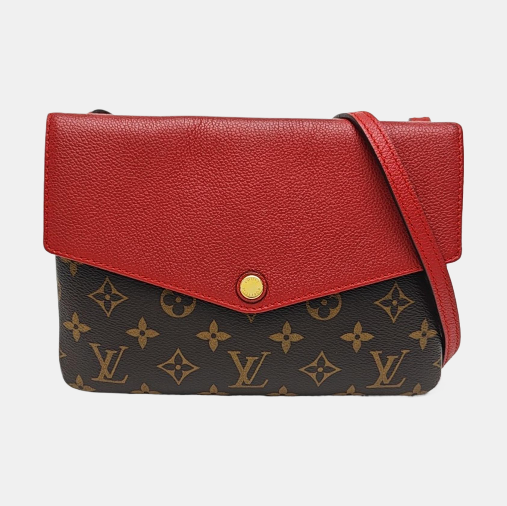 TWICE Monogram Coated Canvas Brown