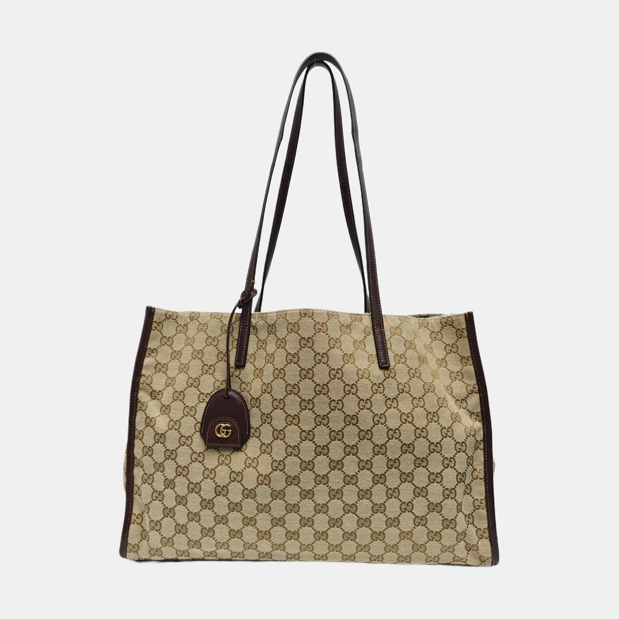 Monogram Canvas Shoulder Bag Beige