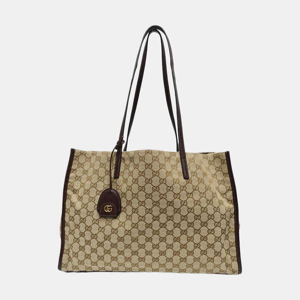 Monogram Canvas Shoulder Bag Beige