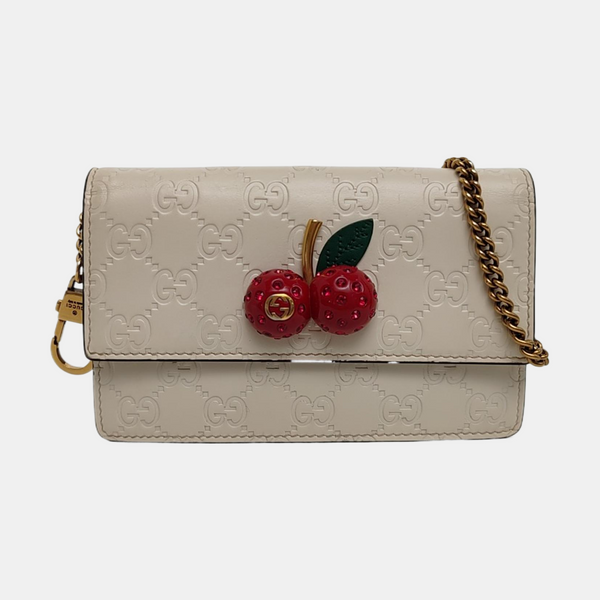 GG Supreme Mini Calfskin White