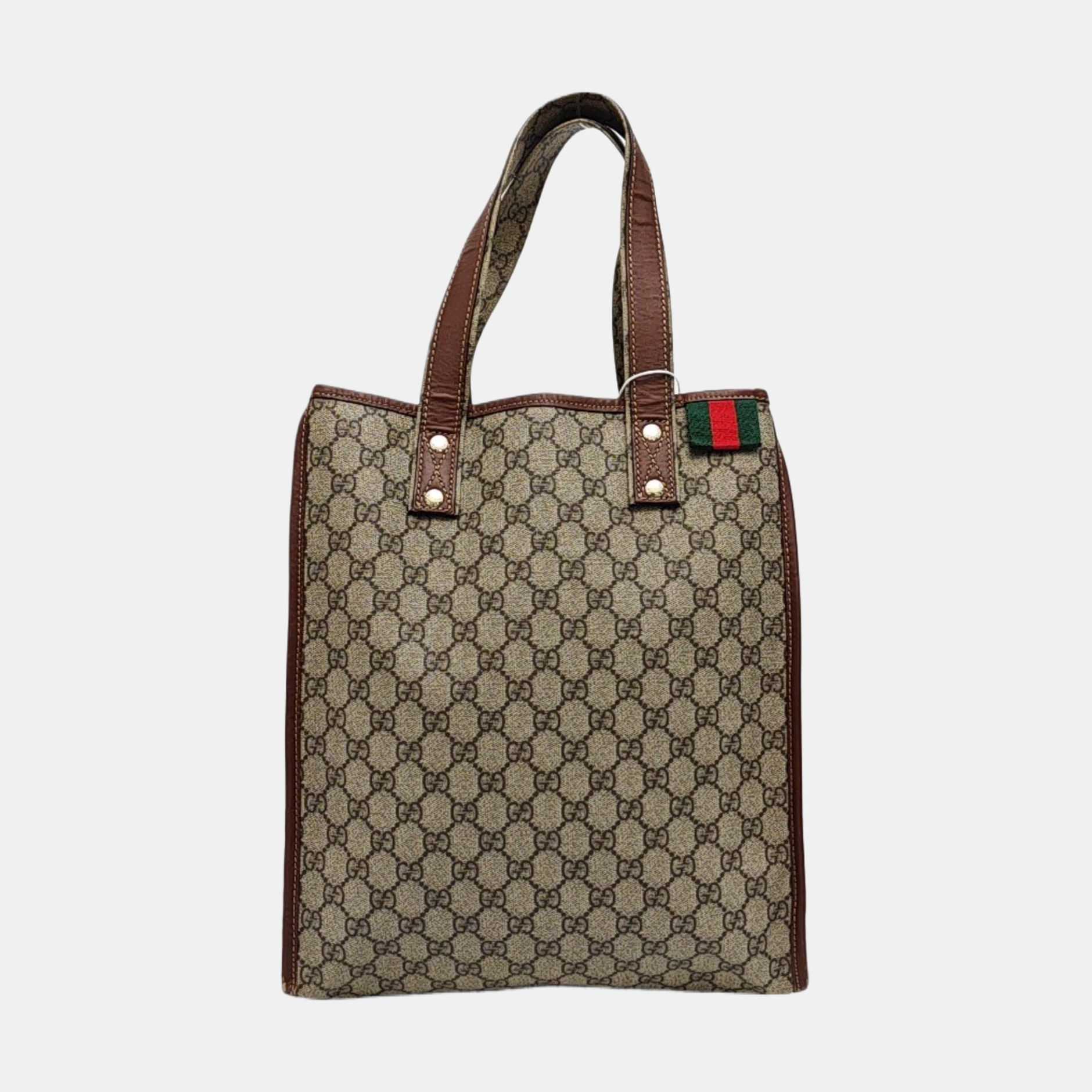Monogram Coated Canvas Tote Bag Beige
