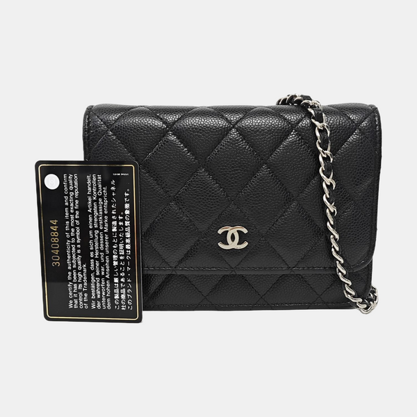 WOC Quilted Grained Calfskin Black