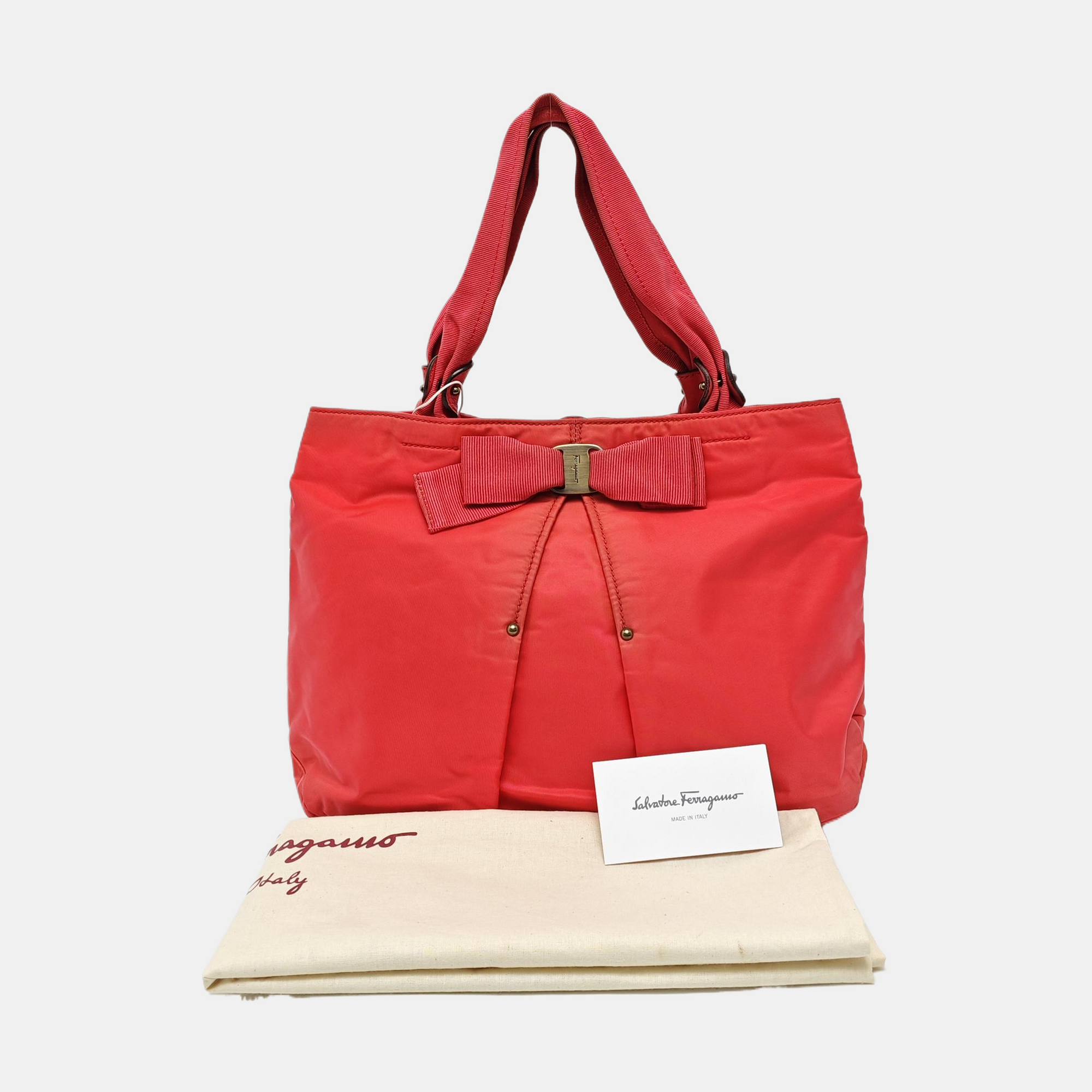 Nylon Top Handle Bag Pink