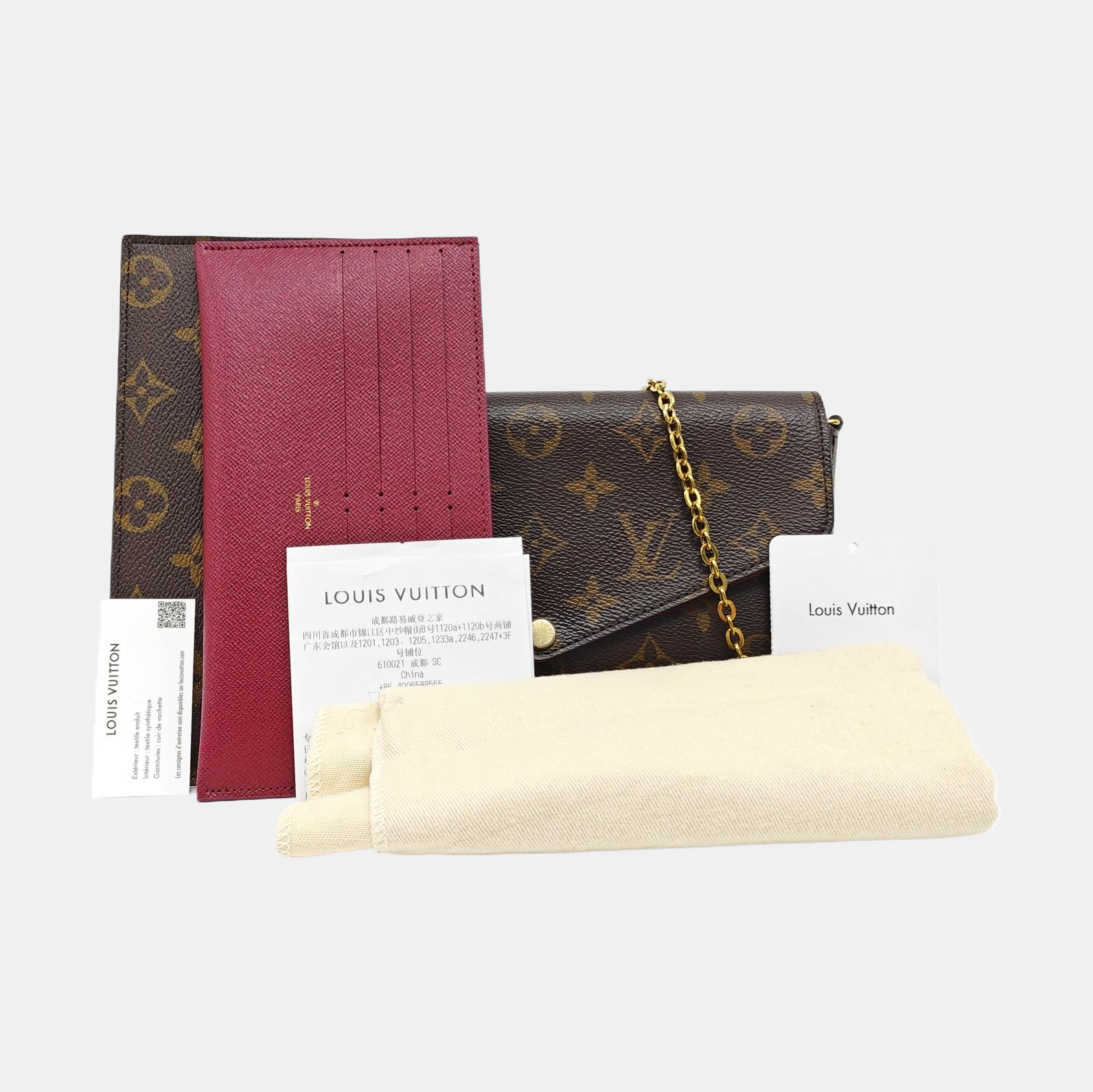 FÉLICIE Monogram Coated Canvas Brown